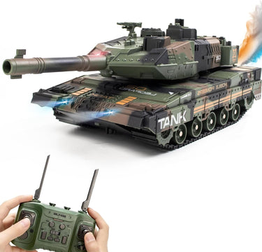 2.4G RC Spray & Water Bullet Shooting Military Tank